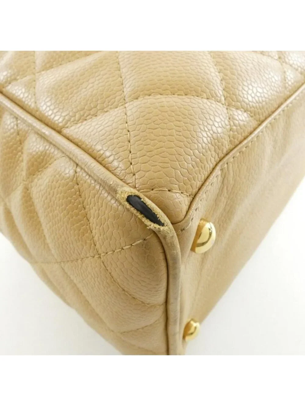 Chanel Boston Bag Travel Bags Beige
